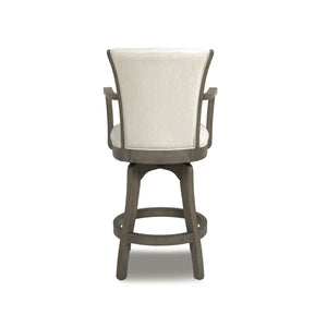 English Elm Jennifer Taylor Home - Williams 27In Swivel Counter Stool - Elegant White Linen, Comfort & Durability For Home Bars B2719P238372