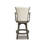 English Elm Williams 27In Swivel Counter Height Bar Stool, Natural White Linen