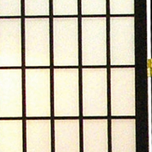 HomeRoots 70" Black and White Four-Panel Room Divider - Stylish Heavy-Duty Folding Screen for Privacy & Decor 469129