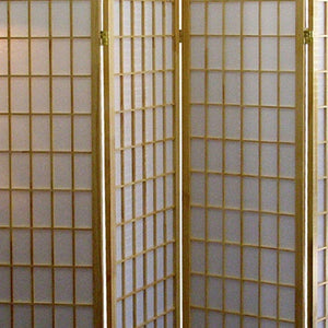 HomeRoots 70" Elegant Brown Rice Paper Folding Room Divider - Stylish Privacy Screen for Home & Office Use 469131