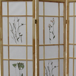 HomeRoots 70" Elegant Brown and White Three-Panel Folding Screen Room Divider - Durable, Versatile, Stylish Decor 469135