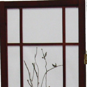 HomeRoots 70" Brown Folding Three-Panel Rice Paper Room Divider Screen - Stylish Privacy & Space Solution 469137