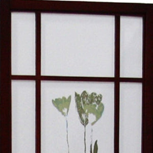 HomeRoots 70" Elegant Brown Folding Room Divider - Heavy Duty Rice Paper Panels for Stylish Privacy & Flexibility 469138