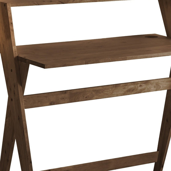 Homeroots 20" Espresso Wood Writing Desk   469145