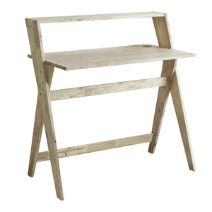 Homeroots 20" Natural Wood Writing Desk Natural  469146