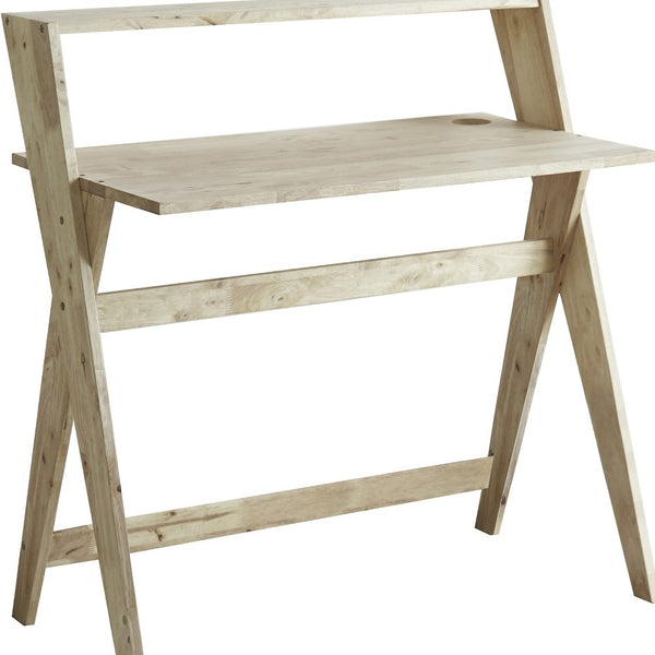 Homeroots 20" Natural Wood Writing Desk Natural  469146