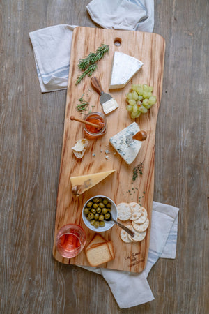 Homeroots 28" Artisan Organic Natural Wood Anti Bacterial Cutting Board   469155