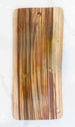 Homeroots 31" Artisan Organic Natural Wood Anti Bacterial Cutting Board   469156