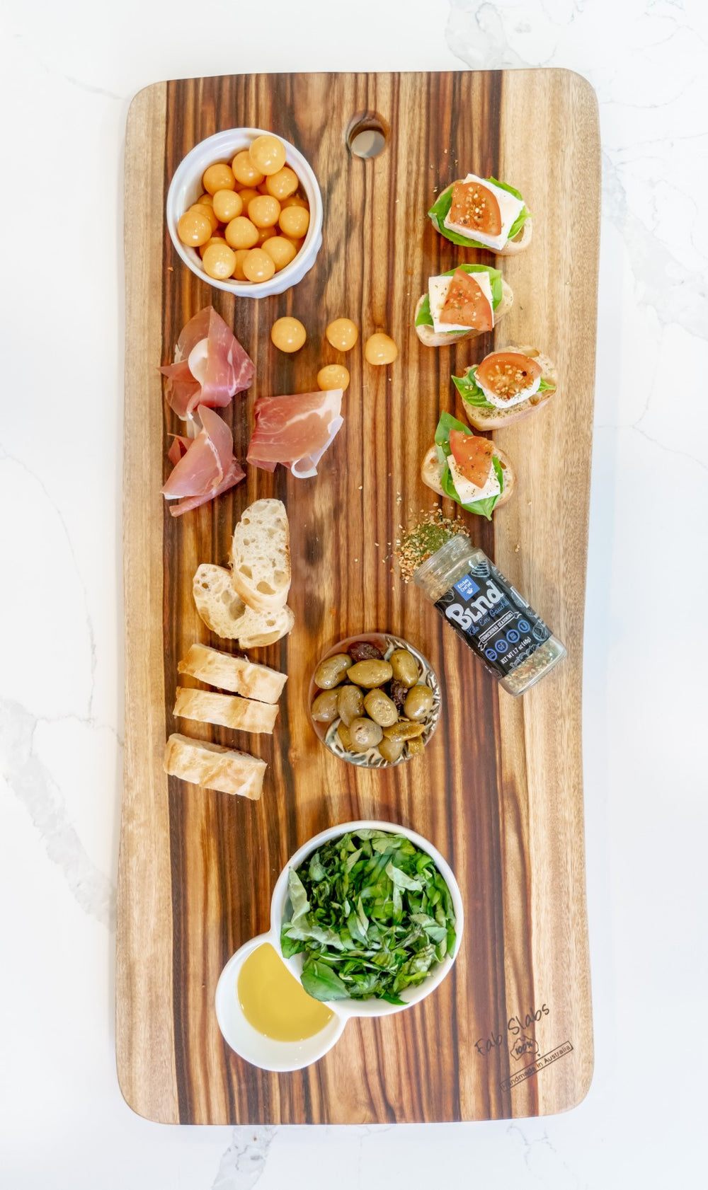 Homeroots 35" Artisan Organic Natural Wood Anti Bacterial Cutting Board   469157