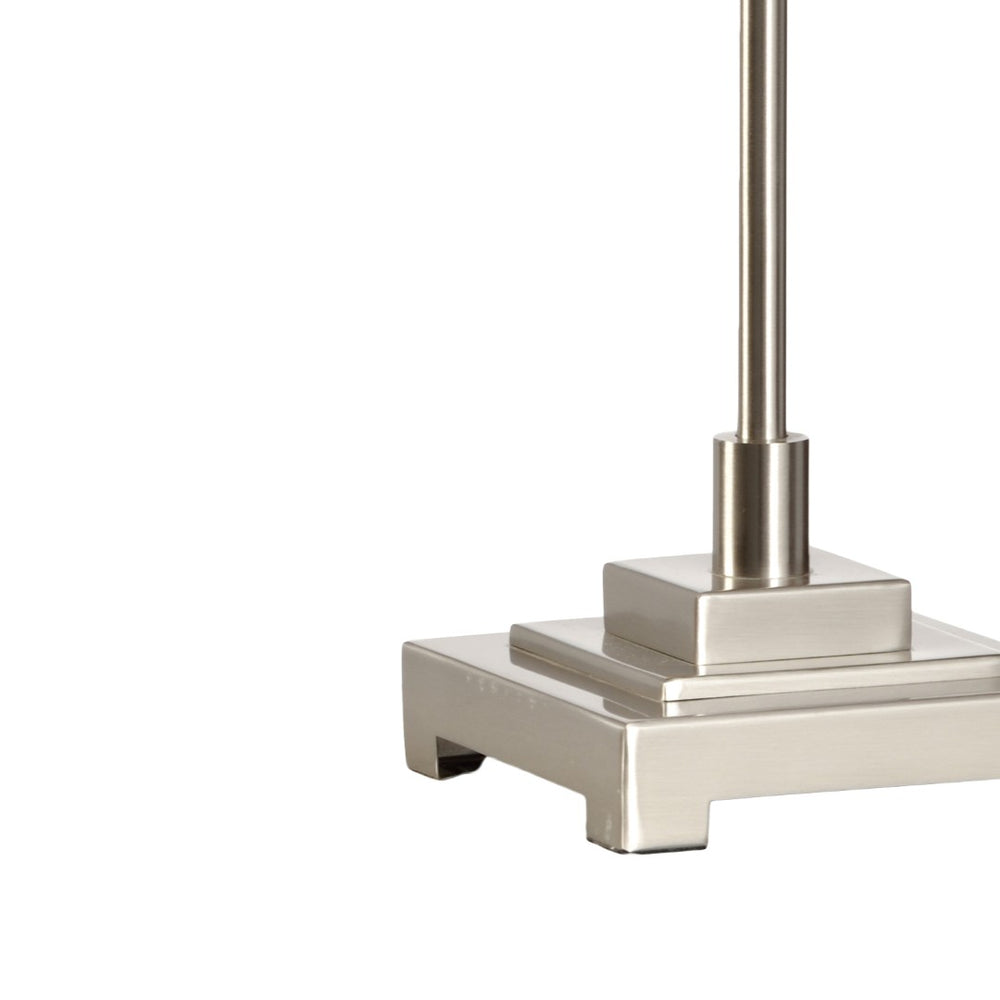 Wildwood Bailey Slim Brushed Nickel Table Lamp — 33" Contemporary Task & Accent Lighting For Modern Spaces 46932