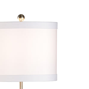 Wildwood Bailey Slim Brushed Nickel Table Lamp — 33" Contemporary Task & Accent Lighting For Modern Spaces 46932