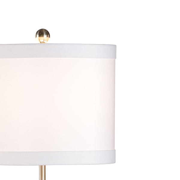 Wildwood Bailey Slim Brushed Nickel Table Lamp — 33" Contemporary Task & Accent Lighting For Modern Spaces 46932