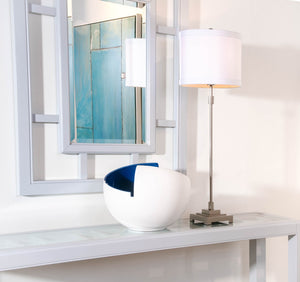 Wildwood Bailey Slim Brushed Nickel Table Lamp — 33" Contemporary Task & Accent Lighting For Modern Spaces 46932