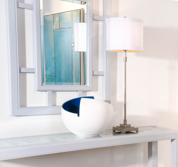 Wildwood Bailey Slim Brushed Nickel Table Lamp — 33" Contemporary Task & Accent Lighting For Modern Spaces 46932