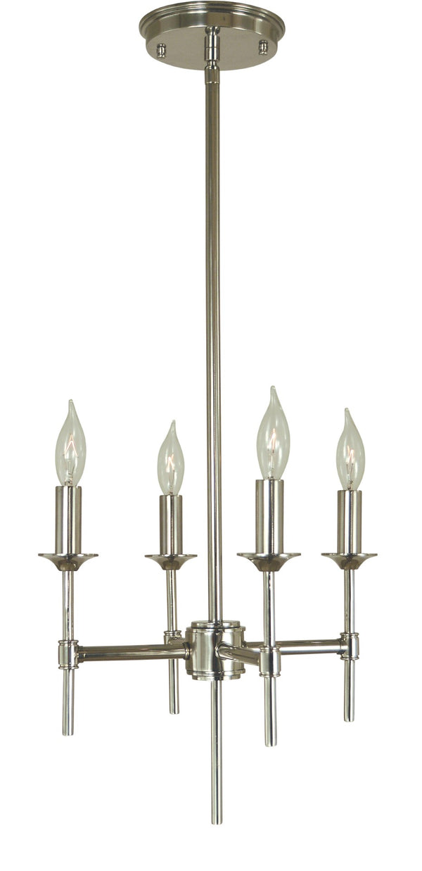 Framburg 4-light Modern Handmade Chandelier – Elegant Minimalist Design For Timeless Home Ambiance Polished Nickel Metal 4694 Pn