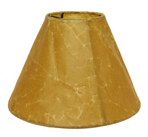 Homeroots 10" Brown Slanted Empire Crinkle Oil Paper Lampshade  Crinkle Oil Paper 469472