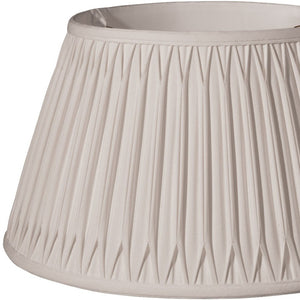 HomeRoots Cream Shantung Silk Drum Lamp Shade - Elegant Pleated Design for Ambient Lighting in Any Room 469475