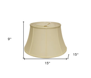 Homeroots 15" Ivory Drum No Slub Lampshade  No Slub Innsbruck 469486