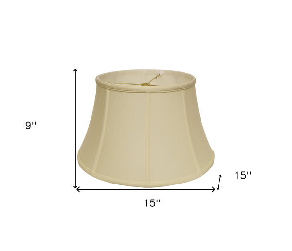 Homeroots 15" Ivory Drum No Slub Lampshade  No Slub Innsbruck 469486