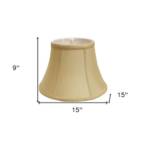 Homeroots 15" Pale Brown Drum No Slub Lampshade  No Slub Innsbruck 469487