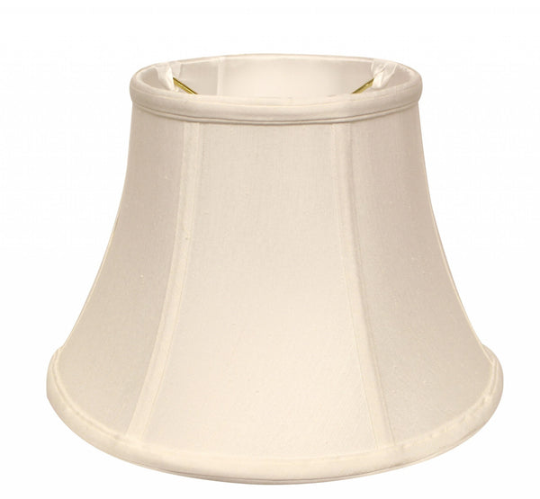 Homeroots 15" White Drum Monay Shantung Lampshade  Monay Shantung Silk 469488