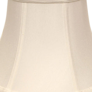 Homeroots 15" White Drum Monay Shantung Lampshade  Monay Shantung Silk 469488