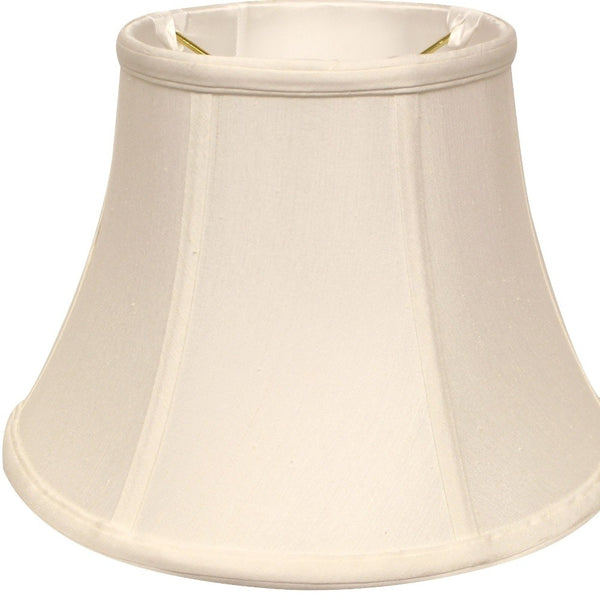 Homeroots 15" White Drum Monay Shantung Lampshade  Monay Shantung Silk 469488