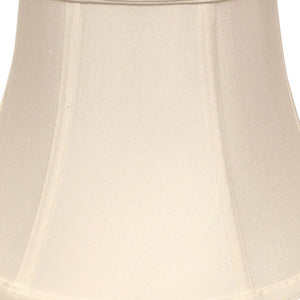 Homeroots 15" White Drum Monay Shantung Lampshade  Monay Shantung Silk 469488