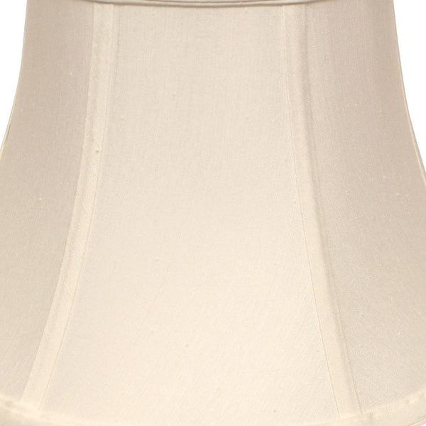 Homeroots 15" White Drum Monay Shantung Lampshade  Monay Shantung Silk 469488