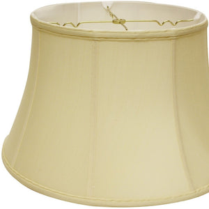 Homeroots 15" Antique White Drum Monay Shantung Lampshade  Monay Shantung Silk 469489