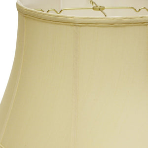 Homeroots 15" Antique White Drum Monay Shantung Lampshade  Monay Shantung Silk 469489