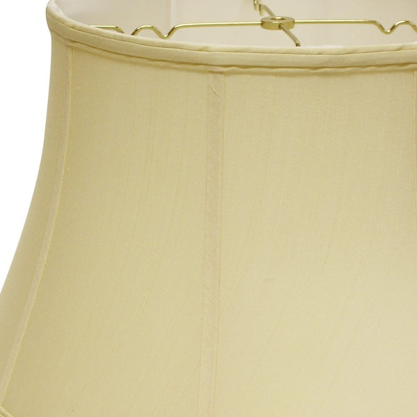 Homeroots 15" Antique White Drum Monay Shantung Lampshade  Monay Shantung Silk 469489