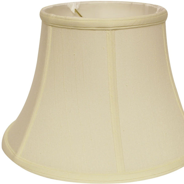 Homeroots 15" Ivory Drum Monay Shantung Lampshade  Monay Shantung Silk 469490