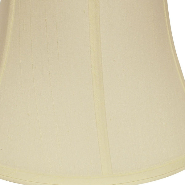 Homeroots 15" Ivory Drum Monay Shantung Lampshade  Monay Shantung Silk 469490