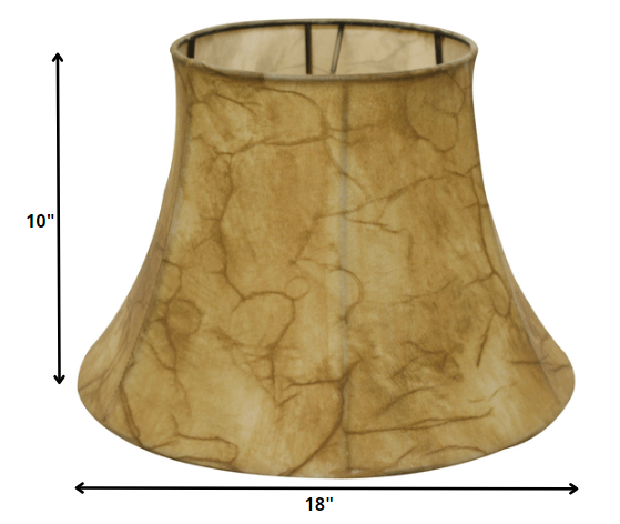 Homeroots 18" Antique Parchment Shallow Drum Parchment Lampshade  Parchment 469498