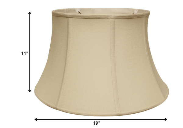Homeroots 19" Inherent Drum Linen Lampshade  Linen 469505