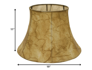 Homeroots 19" Antique Parchment Shallow Drum Parchment Lampshade  Parchment 469508