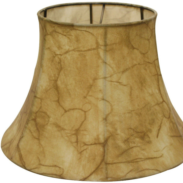 Homeroots 19" Antique Parchment Shallow Drum Parchment Lampshade  Parchment 469508