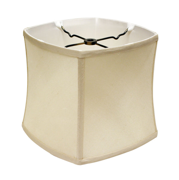 Homeroots 9" Ivory Soft Box Pongee Silk Lampshade  Pongee Silk 469509