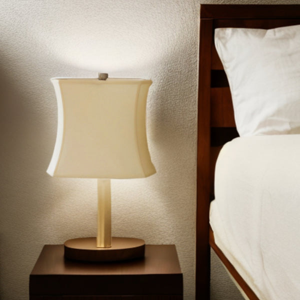 Homeroots 9" Ivory Soft Box Pongee Silk Lampshade  Pongee Silk 469509