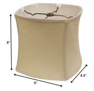 Homeroots 9" Inherent Soft Box Pongee Silk Lampshade  Pongee Silk 469510