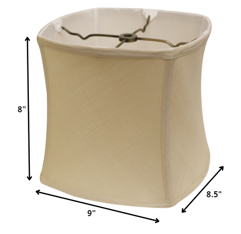 Homeroots 9" Inherent Soft Box Pongee Silk Lampshade  Pongee Silk 469510