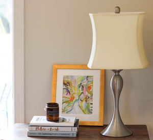 Homeroots 13" Ivory Soft Box Pongee Silk Lampshade  Pongee Silk 469511