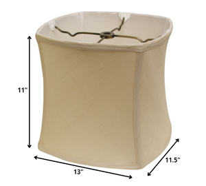 Homeroots 13" Inherent Soft Box Pongee Silk Lampshade  Pongee Silk 469512