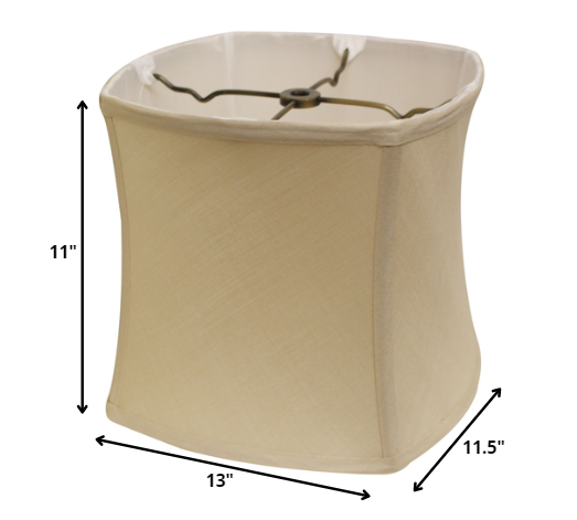 Homeroots 13" Inherent Soft Box Pongee Silk Lampshade  Pongee Silk 469512