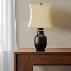 HomeRoots Ivory Pongee Silk Square Lamp Shade - Modern Mid-Century Elegance for Warm, Inviting Spaces 469513