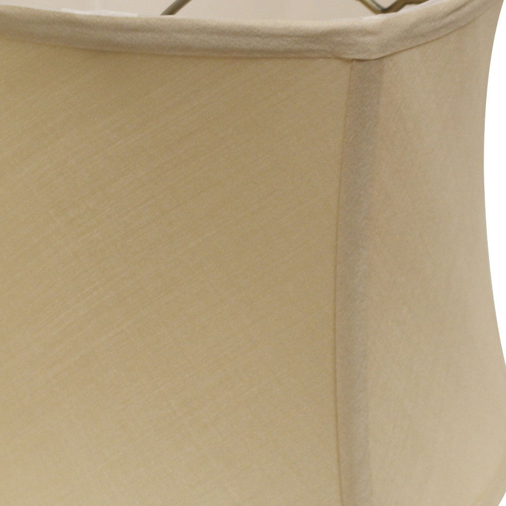 Homeroots 15" Inherent Soft Box Pongee Silk Lampshade  Pongee Silk 469514