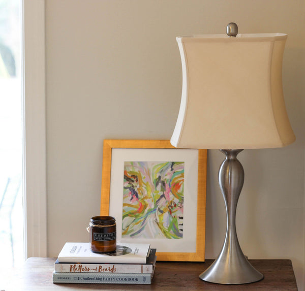 Homeroots 15" Inherent Soft Box Pongee Silk Lampshade  Pongee Silk 469514