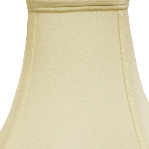 Homeroots 14" Ivory Premium Square No Slub Lampshade  No Slub Innsbruck 469527