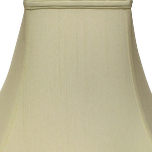 Homeroots 14" Ivory Premium Square Monay Shantung Lampshade  Monay Shantung Silk 469530